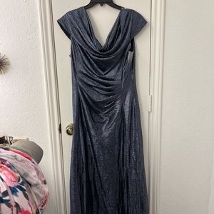 Size 10 Blue Metallic formal gown